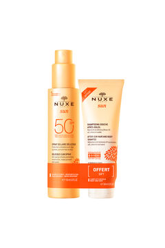 Cortefiel Spray fluido rosto e corpo FPS 50 NUXE Sun+ Champô After Sun 100 ml DE OFERTA Laranja