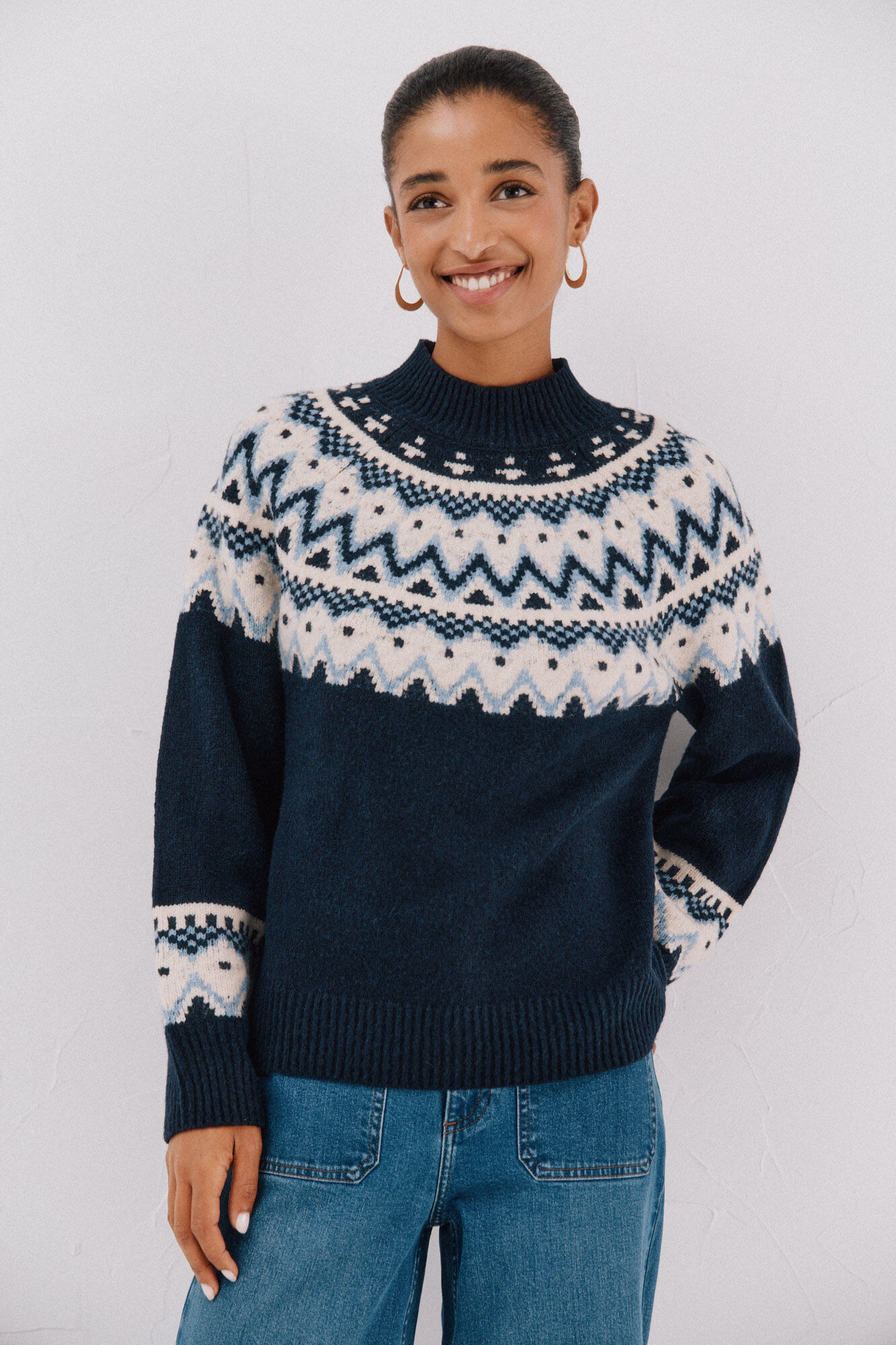 Cortefiel Camisola jacquard posicional.