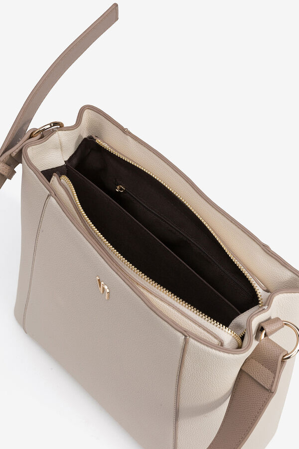 Vilanova Mala de ombro com efeito couro Tostado