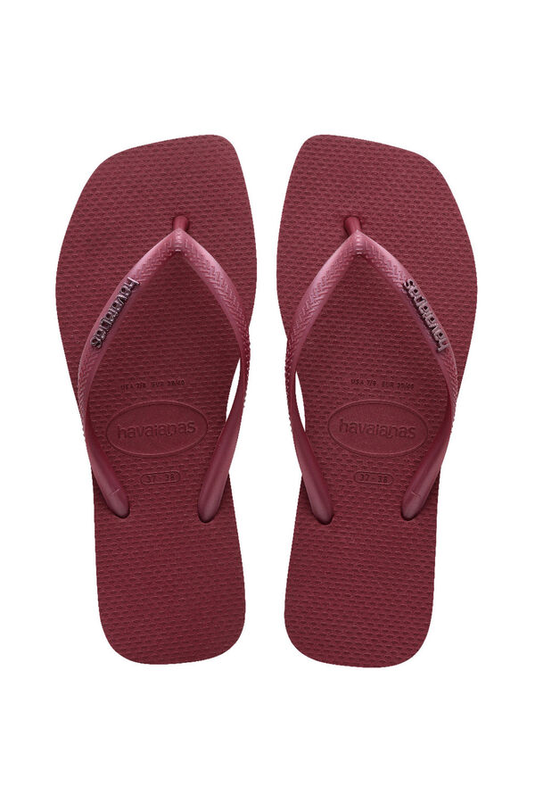 Havaianas Slim Square Logo Metallic Coral 
