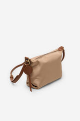 Cortefiel Bandolera nylon logo porque Brown