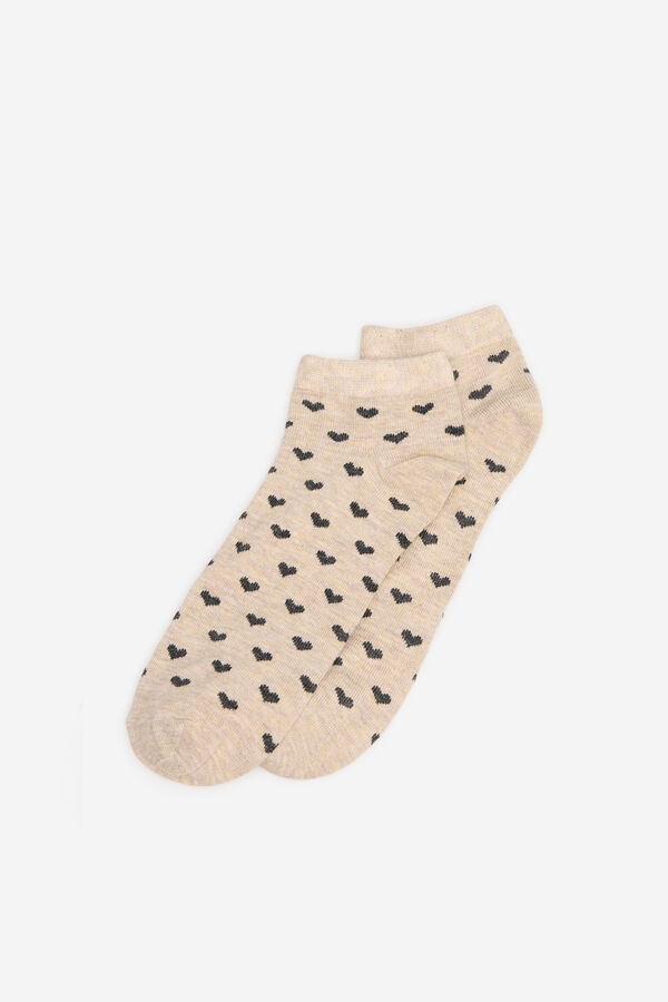 Cortefiel Short heart socks Nude