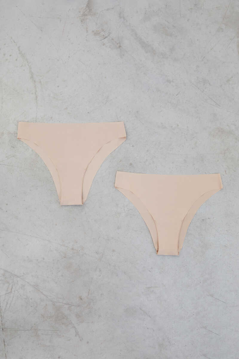 Dash and Stars 2-pack nude Brazilian panties nude