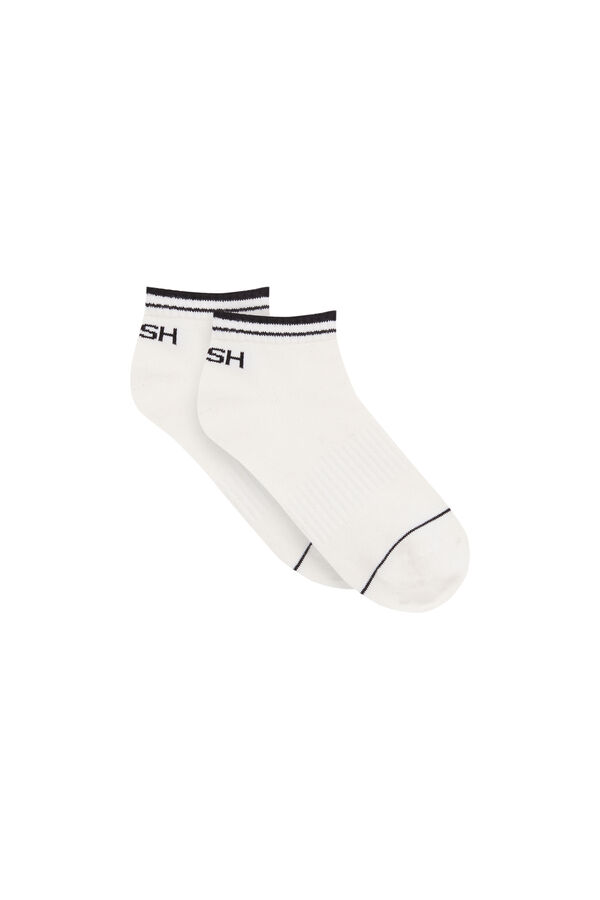 Dash and Stars Lot de 3 chaussettes courtes en coton blanc