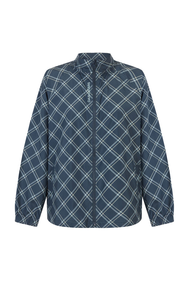 Dash and Stars Chaqueta cortavientos bomber estampado cuadros verde