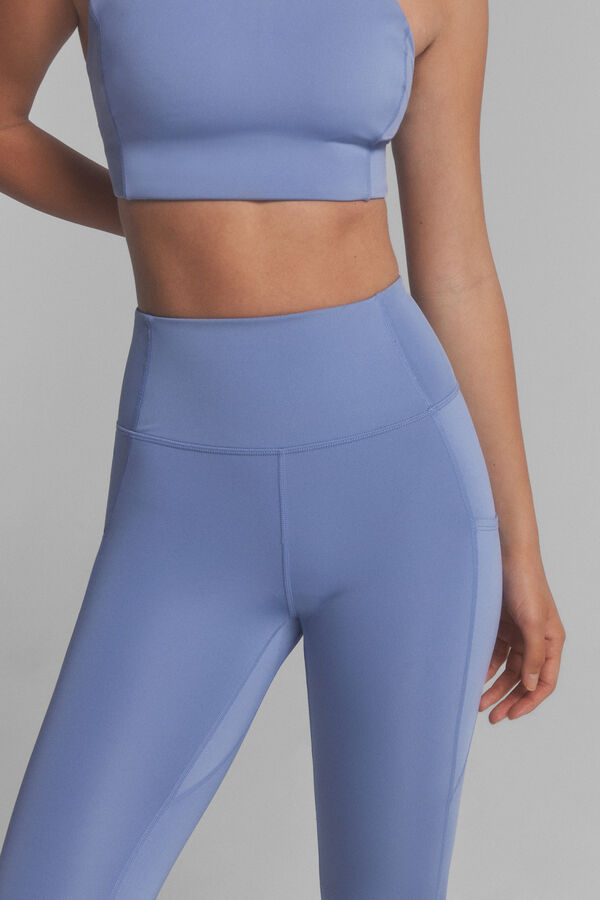 Dash and Stars Leggings 4D STRETCH crop bleu bleu