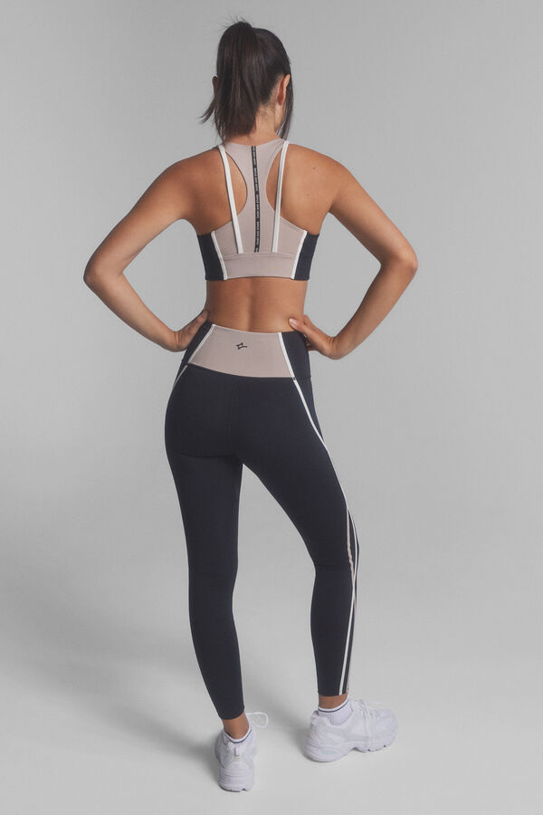 Dash and Stars 4D STRETCH leggings in b & amp print black