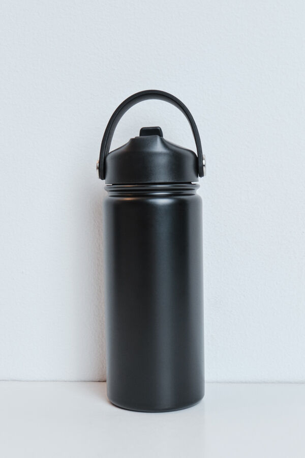 Dash and Stars Schwarze Edelstahlflasche Schwarz