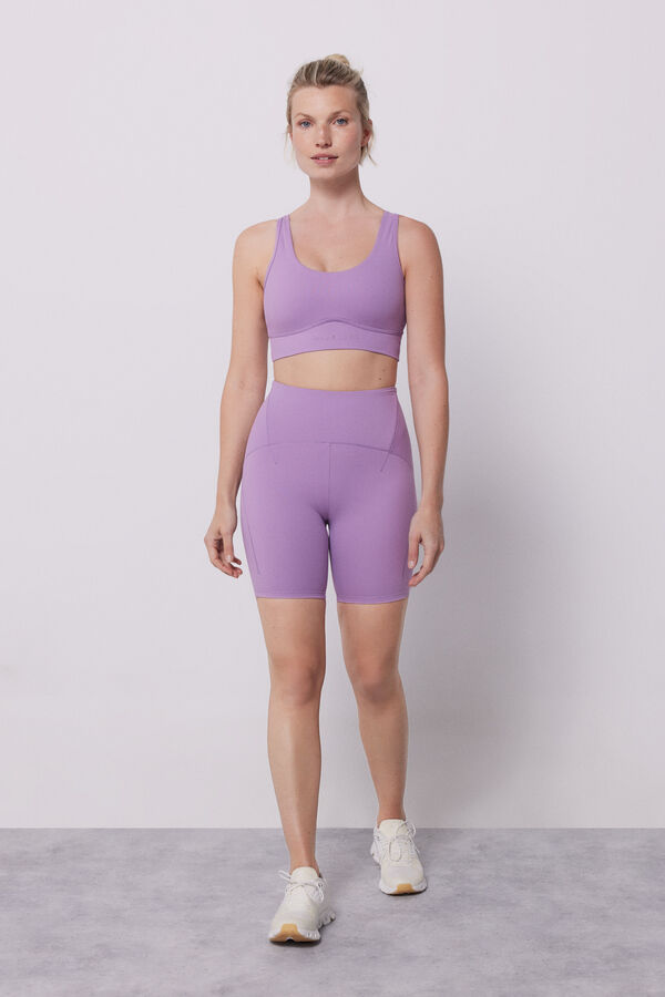 Dash and Stars Purple SOFT MOVE sports bra pink