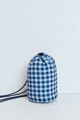 Dash and Stars Blue gingham crossbody mini bag blue
