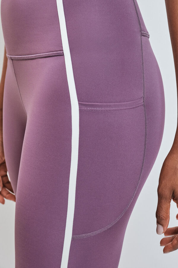 Dash and Stars Bordeauxrote 4D STRETCH Capri-Leggings Rosa