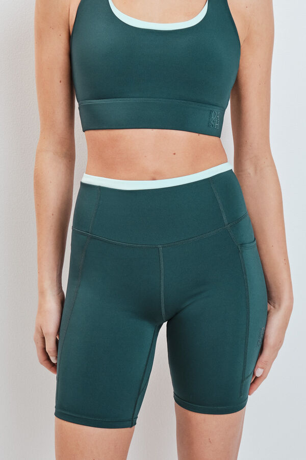 Dash and Stars Zelene 4D STRETCH biciklističke tajice green