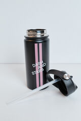 Dash and Stars Schwarze Edelstahlflasche Schwarz