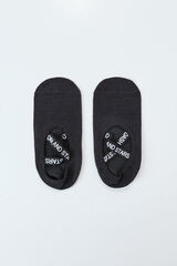 Dash and Stars Black cotton ballet slipper socks black