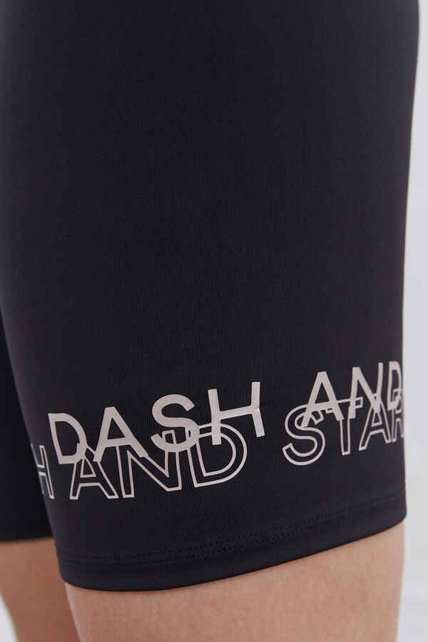 Dash and Stars Black 4D Stretch cycling shorts black