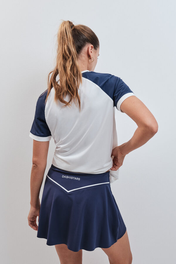 Dash and Stars Blue mesh inner skirt blue