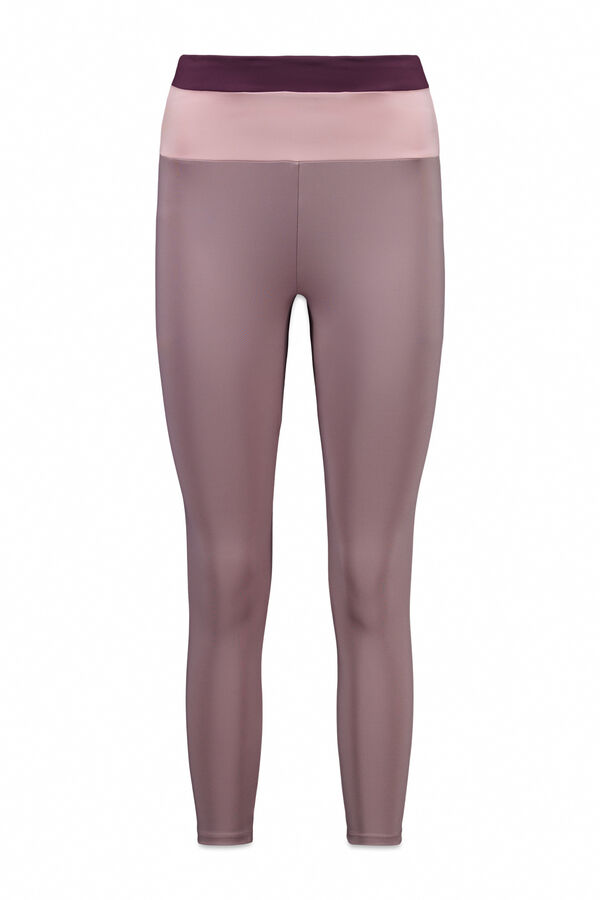 Dash and Stars Leggings crop 4D STRETCH color block rosa rosa