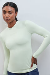Dash and Stars T-shirt ajust&eacute; manches longues jaune vert