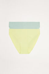 Dash and Stars 2-pack lime/blue classic panties zöld