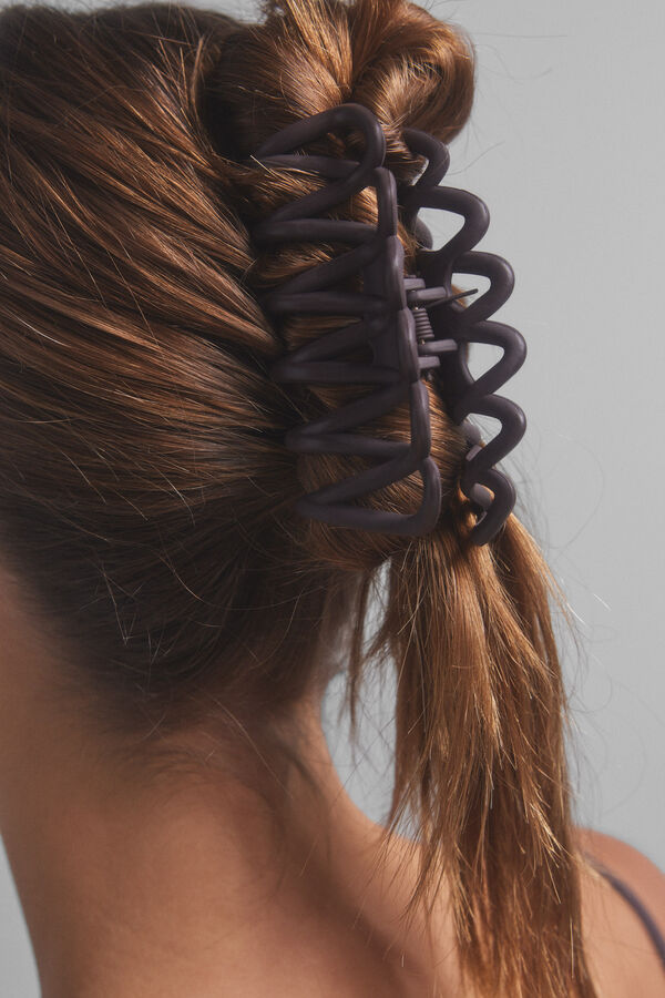 Dash and Stars Matte brown hair clip. Special collaboration @ffitcoco nude