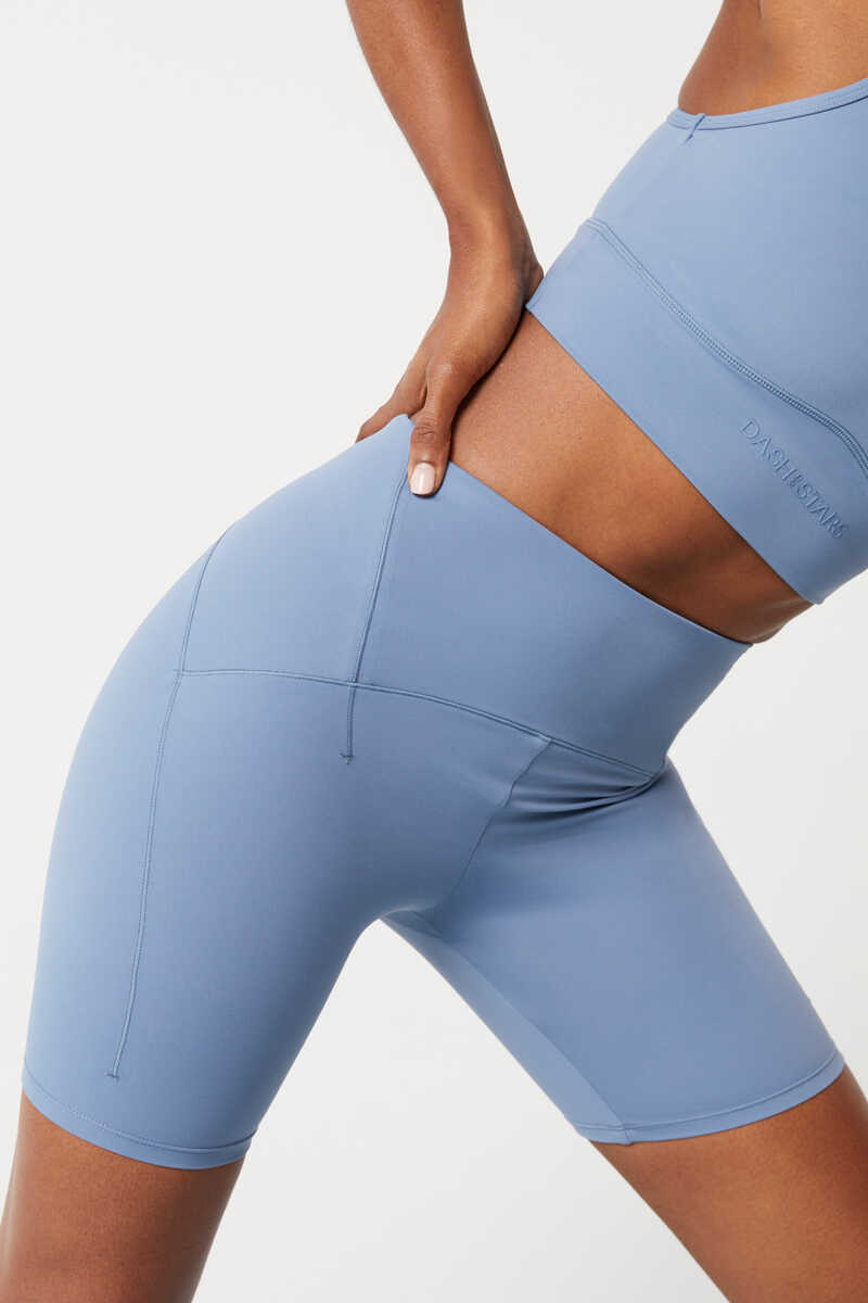 Dash and Stars Soft Move blue cycling leggings blue