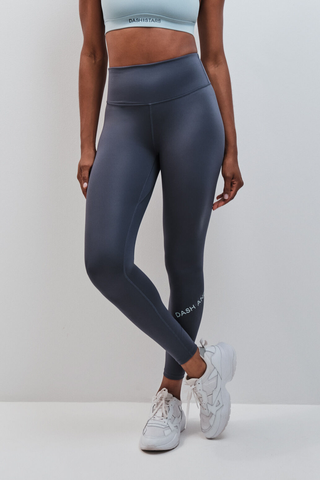Dash and Stars Grey 4D STRETCH long leggings
