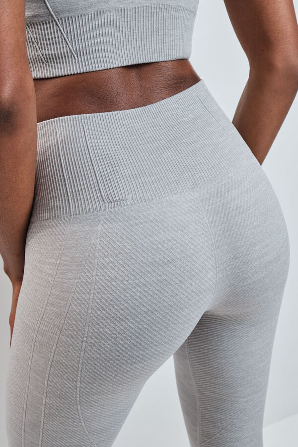 Dash and Stars Legging comprida SEAMLESS COMFORT cinza cinzento