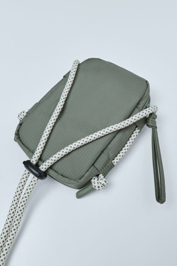 Dash and Stars Bolso peque&ntilde;o nylon laminado granate estampado
