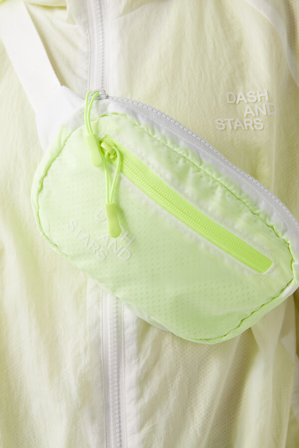 Dash and Stars Ultra-lightweight lime nylon bumbag green
