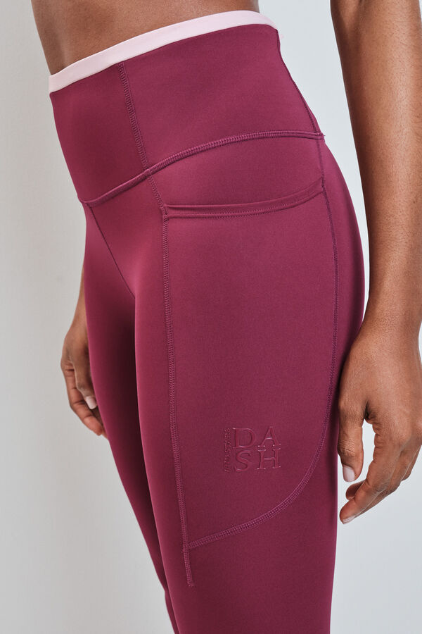 Dash and Stars Burgundy leggings 4D STRETCH red