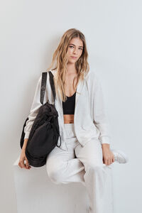 Dash and Stars Pantalon long ample en viscose douce gris