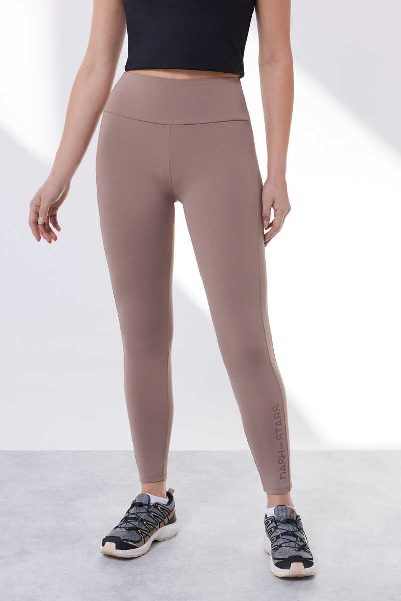 Brown thermal leggings, Sports leggings and trousers for women