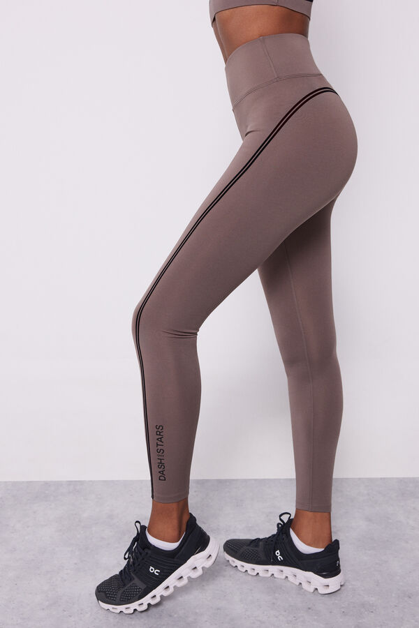 Dash and Stars Sparkly 4D Stretch leggings nude