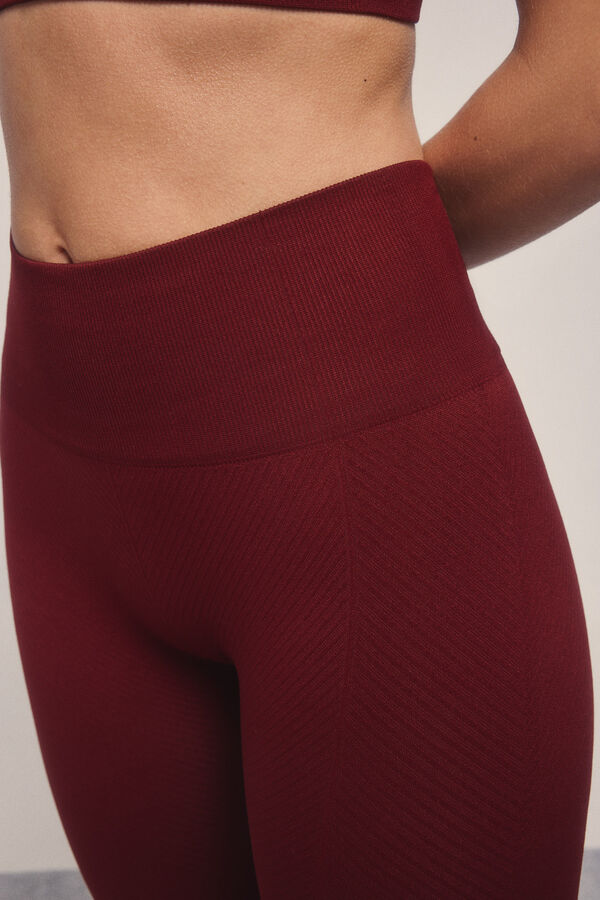 Dash and Stars SEAMLESS COMFORT burgundy leggings red