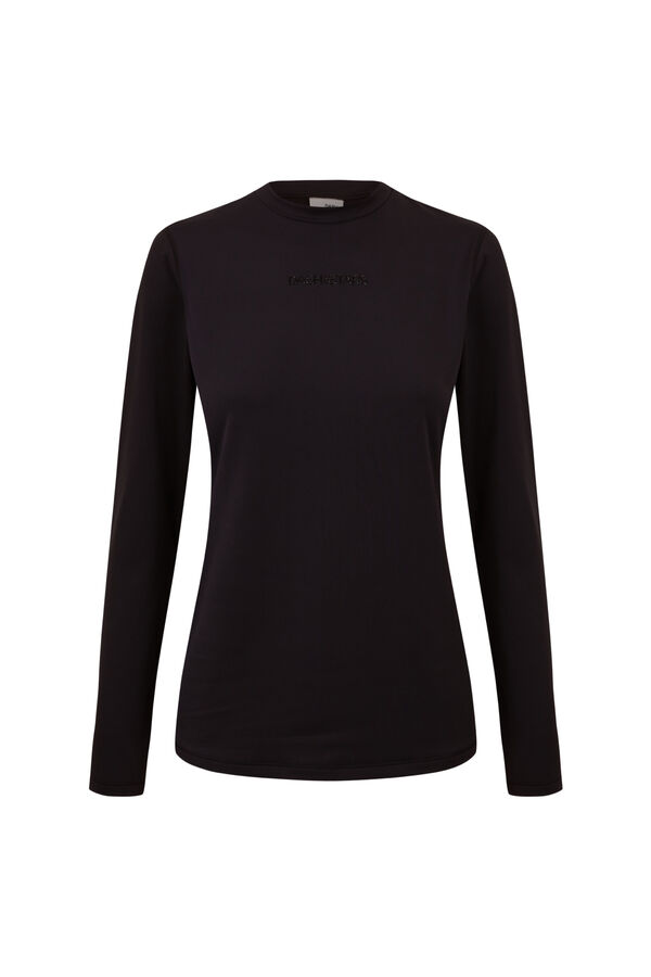 Dash and Stars Black fitted long sleeve T-shirt black