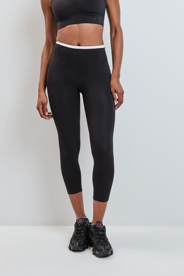 Dash and Stars Leggings crop negro 4D STRETCH negro