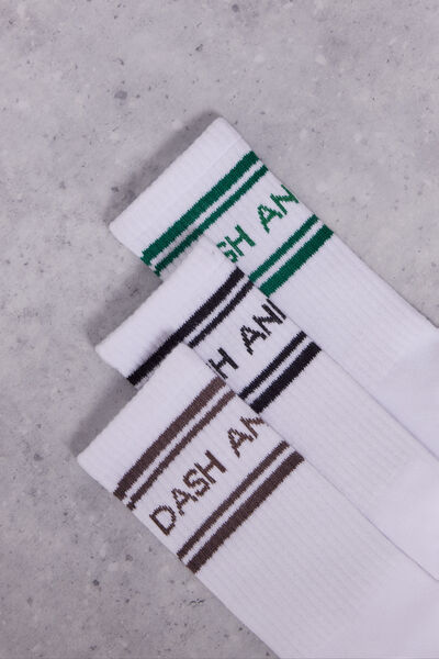 Dash and Stars Pakovanje od 3 para pamučnih čarapa sa logotipom printed