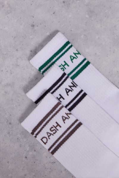 Dash and Stars Lot 3 chaussettes coton logo imprimé
