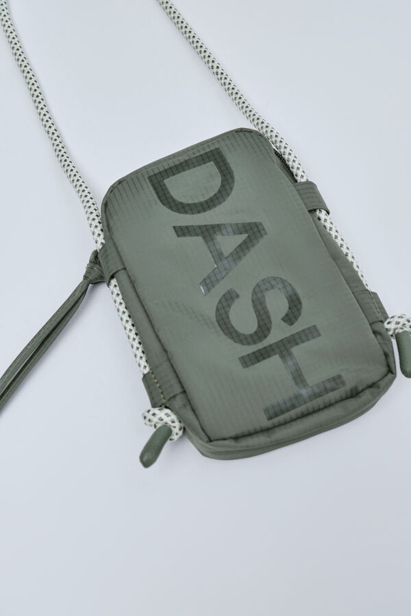 Dash and Stars Bolso peque&ntilde;o nylon laminado granate estampado