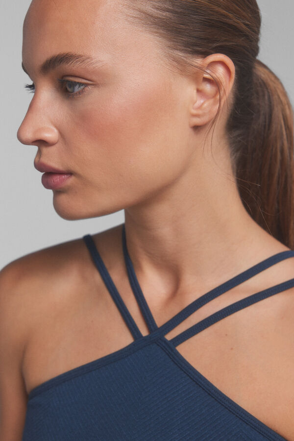 Dash and Stars SEAMLESS COMFORT sports bra blue. blue