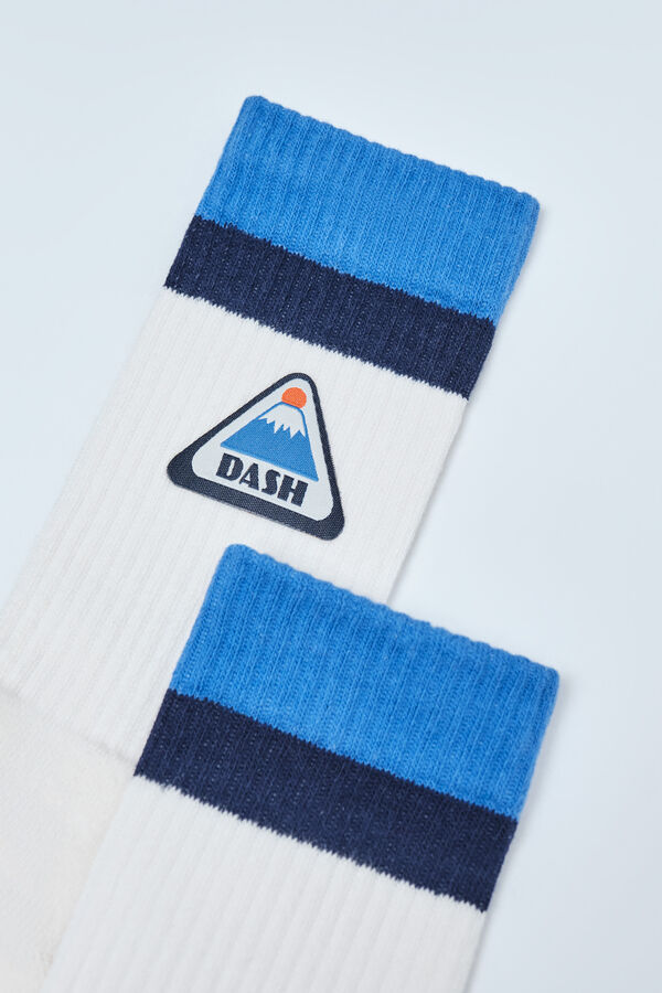 Dash and Stars Chaussettes &eacute;paisses en coton &agrave; logo imprim&eacute;