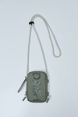 Dash and Stars Bolso peque&ntilde;o nylon laminado granate estampado