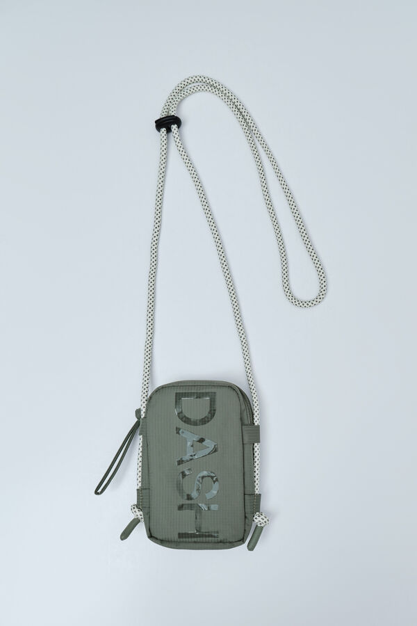 Dash and Stars Bolso peque&ntilde;o nylon laminado granate estampado