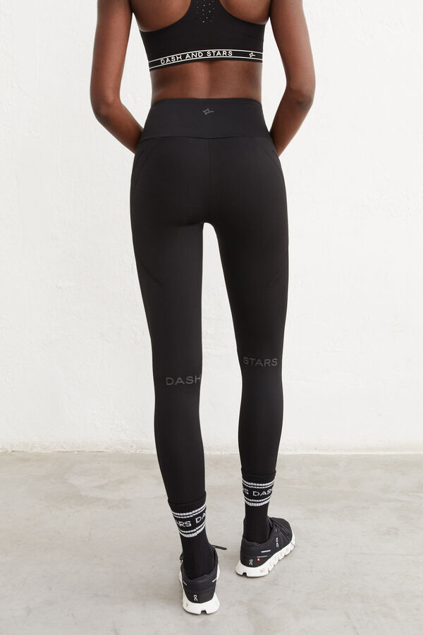 Long black compression leggings, Sports leggings and trousers for women