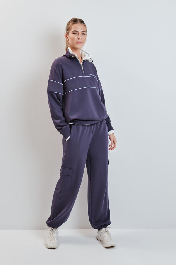 Dash and Stars Grey high neck zip fastening jacket grey