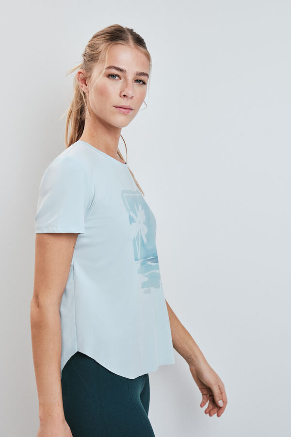 Dash and Stars Plava majica kratkih rukava sa mrežastim panelom blue