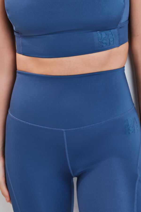 Dash and Stars Leggings 4D STRETCH crop azul azul