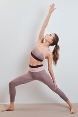 Dash and Stars Leggings crop 4D STRETCH color block rosa rosa