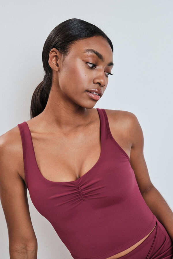 Dash and Stars Top deportivo SOFT MOVE granate rojo