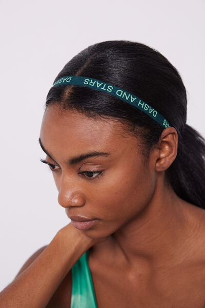 Dash and Stars 3-pack logo elasticated headbands printed